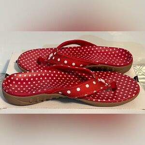 SPENCO Ref  Polka Dot Flip-Flop Sandals size 10D